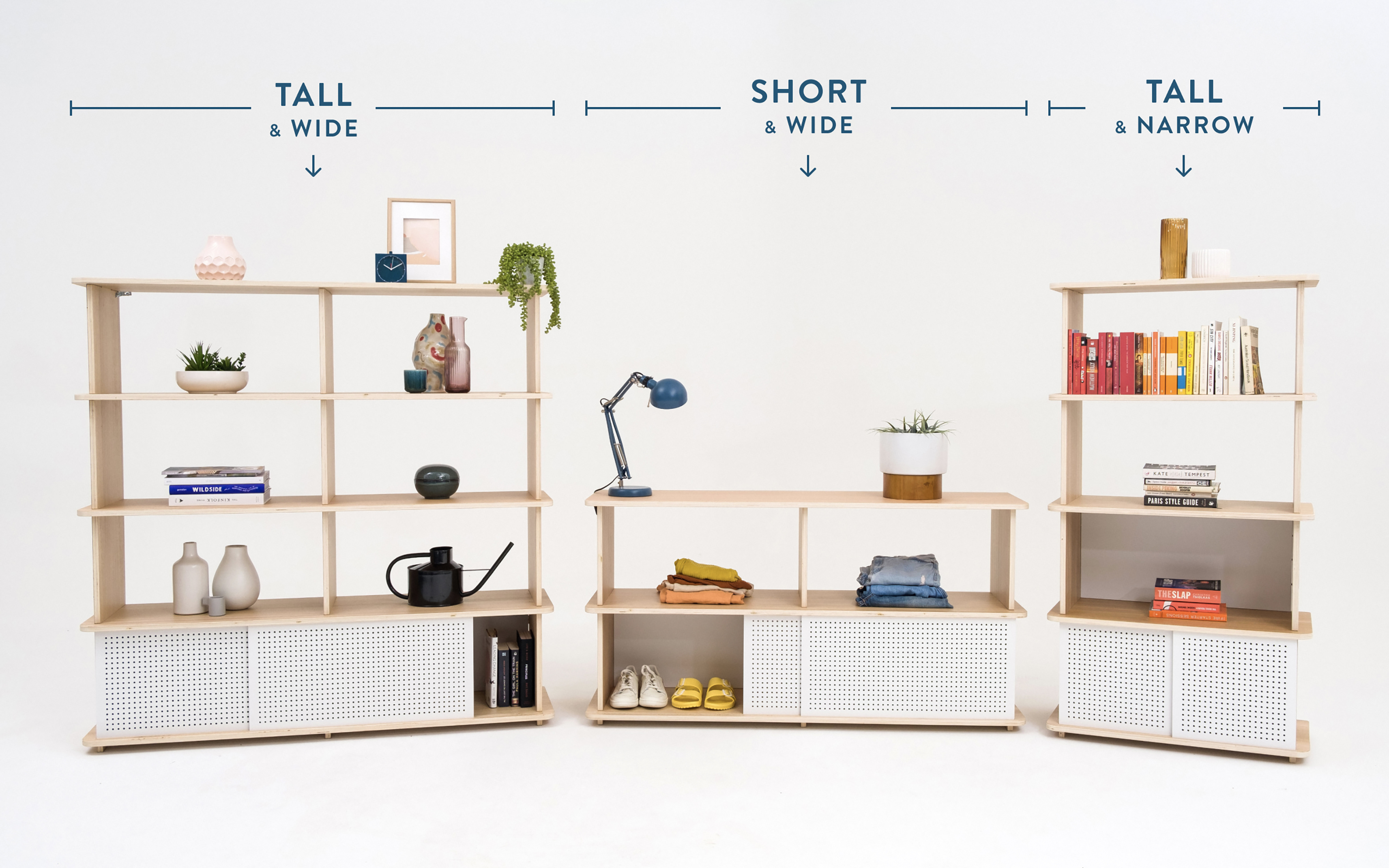 Short deals wide bookshelf